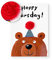 Inkognito Plüsch Postkarte | Anlass: Geburtstag/Happy Birthday, Motiv: Bär ''Happy Bärsday' | Künstler: Nastja Holtfreter | Art-Nr.: 38673 | vom Berliner Verlag