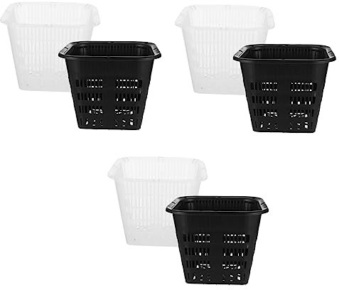 MERRYHAPY Kunststoffbehälter 6 Stück Pflanzkörbe Kunststoff-Blumentopf Haus Orchideen-Pflanzgefäße Töpfe Für Zimmerpflanzen Netztopf Starter-Töpfe Pflanzenbehälter Einfache Pflanztöpfe