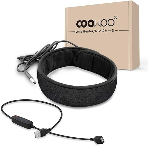COOWOO Objektivheizungswärmer Tauheizleiste mit Temperaturregler für Universalkamera und Teleskope Objektiv schmale Streifenversion