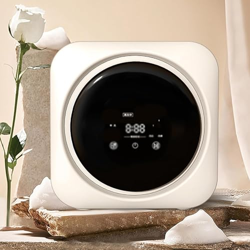 MOUNW 3,5 l Mini-Waschmaschine und Trocknung, 170 W vollautomatischer Wäschetrockner, mit Edelstahl-Innentrommel, geräuscharm, für Wohnung, Zuhause, Wohnheim