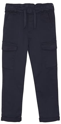 MINYMO Jungen Kinder Cargohose Lange Hose mit Taschen und Kordelzug 133223, Größe:110, Farbe:Parisian Night (7021)