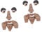 SUPVOX 2 Sets Decorative Lights Face Planter Outdoor Tree Faces Tree Face Light up Eyes Garden Peeker Figurine Tree Faces Statues Tree Peeker Sculpture Rabbit Decor Shine Elder Bark Resin