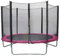Kedia Trampolin für Kinder, Gartentrampolin mit Schutznetz, Gartentrampolin für den Außenbereich, Freizeit-Trampoline & Fitness-Trampolin (Schwarz + Rosa, Ø 183 x 225 cm)