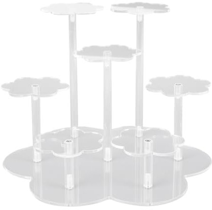 Fdit Espositore in Acrilico Figure Decorazione Alzate da Banco per Profumi Cupcakes Gioielli (Acrilico 2)