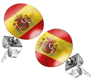 Taffstyle Ohrstecker Ohrringe Fahne Fussball EM WM Länderflagge Fanartikel Land Flagge Schmuck Herren Damen Spanien