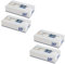 Warmiehomy 4 Pack Under Bed Storage Bags 25L*2 Underbed Storage Boxes with Lid and Cardboards, Under Bed Clothes Storage with Clear Window Zippered Organizer for Quilt Blanket Clothing Shoes