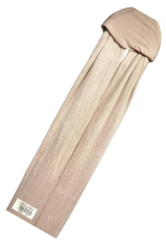 100% Baumwolle Cotton Hijab Jersey Kopftuch Frauen Premium (Light Beige #64)