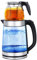 WJWWO 2-Layer Electric Teapot Glass Kettle, 1.8L+0.2L Turkish Glass Teapot With 360 Degree Rotating Base, Suitable For Russian And Turkish Teas
