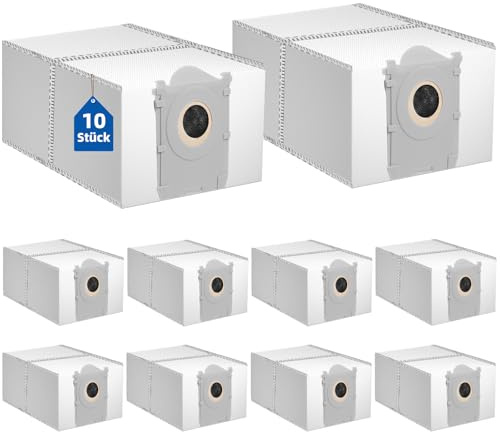 EOVWAEO 10 Stück Staubbeutel für ECOVACS DEEBOT Serie Staubsauger Roboter | Beutel für ECOVACS DEEBOT X8 PRO OMNI /X9 PRO OMNI /X11 PRO Omni /X12 Pro Omni /T30C /T50 OMNI /T80 OMNI/T90 Omni Saugroboter