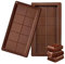 2 Pcs Silicone Chocolate Moulds for Special Chocolate Bars, Keto Fat Bombs, Energy Protein Bars, Wax Melt Moulds, 3D Square Grid Pattern, Non-Stick Baking & Freezing Tray,25.2 * 14.1 * 2 cm