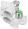 NUOBESTY Lot De 3 Adaptateurs Pour Ampoules 2 Douilles Support De Répartiteur Pour Double Ampoule Rallonge D'Ampoule Blanc