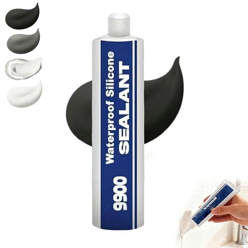 9900 Mastic d'étanchéité étanche – Colle structurelle imperméable pour toitures, carreaux de salle de bain, béton et zone maritime | Mastic de construction multi-usages résistant aux UV (noir)
