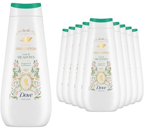 Dove Limited Edition Bridgerton Body Wash Love & Meadows 400ml, 12 Pack - Moisturising Shower Gel with Floral Scent, Gentle Nourishing Cleanser, Daily Body Wash for Soft Smooth Skin