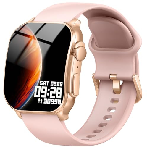 Poounur smartwatch con misurazione della pressione sanguigna, display LCD da 1,3 pollici, impermeabile IP67, contapassi, monitor del sonno, sveglia intelligente, per iOS Android