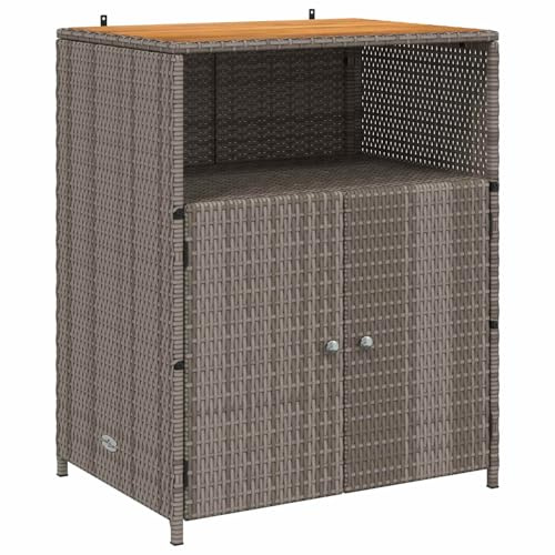 Nqyjm Armario con puerta gris 70 x 50 x 87 cm poliéster y ratas Roly moderno armario de madera para cocina, comedor, salón