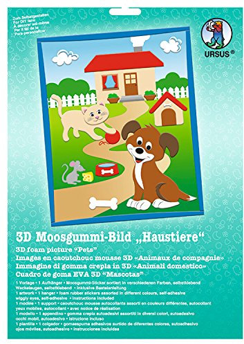 Ursus 8780001 - Moosgummi Bild 3D Haustiere