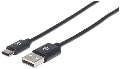 Manhattan 354974 USB 3.1 Typ C Gen1-Kabel Typ C-Stecker auf Typ A-Stecker 5 Gbit/s, 2m schwarz