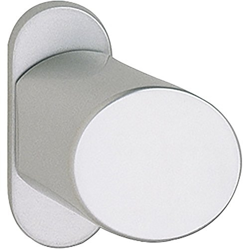 Türknopf GEOS - auf Rosette Zylinder abgeschrägt 56x40mm, Alu silber eloxiert, 1 Stück | Zubehör Beschläge Türen