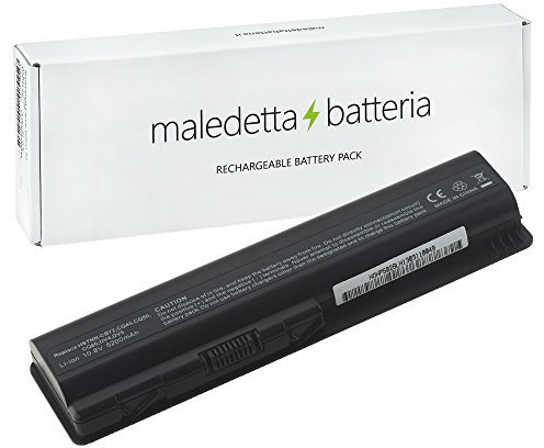 Batteria nuova Ricambio per HP Pavilion DV4 DV4-2000 DV5 DV6 DV6-2000 CQ40 CQ41 CQ45 CQ50 CQ60 CQ70 G50 G60 G60t G61 G70 G71, SOSTITUISCE 484170-001 Ev12 Ks524aa Ks526aa HSTNN-ib72 [5200mAh - 6 celle]
