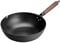 Authentique wok martelé à la main. Wok plat de 32 cm. Pot en fer chinois fait main adapté pour cuisinière à induction et gaz naturel.
