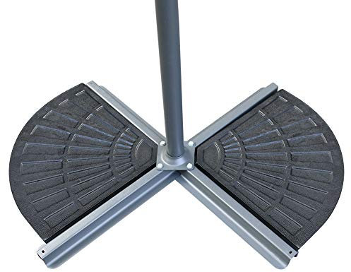 Green Bay 2 Pack Banana Parasol Base Cement Concrete Parasol Umbrella Stand Weights Garden Outdoor Accessories