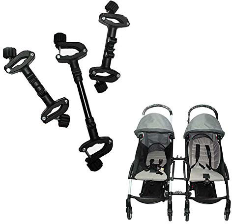 GCDN Connecteurs De Poussette, 3Pcs Bébé Panier Assembler Connecteur Joint Linker Poussette Jumeau Bébé Connecter Adaptateur en Plein Air pour Tout-Petit Accessoire(Black)