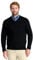 Izod Herren Premium Essentials Solid V-Ausschnitt Pullover, Schwarz, XL