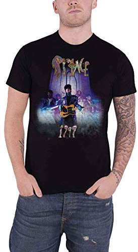 Prince T Shirt 1999 Smoke Band Logo Purple Rain Official Mens Black S