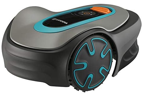 Gardena Robot Rasaerba Sileno Minimo, per Superfici Fino a 500 mq, Pendenza Fino a 25%, Controllo Via App Bluetooth, Altezza di Taglio 20-45 mm, Adatta I Tempi di Taglio Alla Crescita (15202-34)