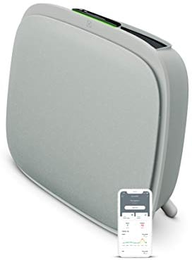 Electrolux Well A5 Luftreiniger, Design und leise, 24 dB, 66 m² Max, intelligent und vernetzt, ECARF-Zertifizierung für Allergiker, automatische Reinigung, WA51-303GY, Hellgrau