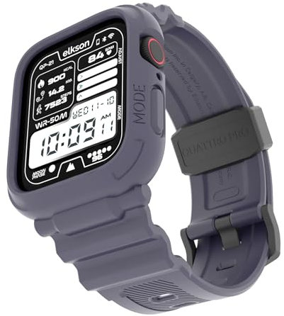 elkson Quattro Pro - Compatible con Apple Watch Band de 1.772 Pulgadas, 1.732 Pulgadas, Resistente Correa para Hombre para Apple Watch SE, iWatch Series 8, 7, 6, 5, 4, Fundas Protectoras Militares
