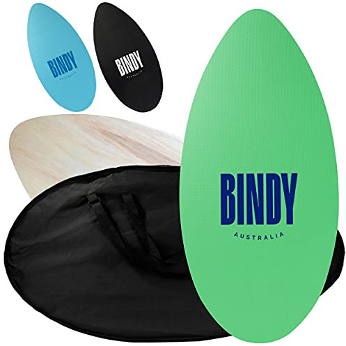 BINDY Australien Skimboard für Strand Kinder mit Aufbewahrungstasche Reisetasche – 104,1 cm Anfänger bis Fortgeschrittene Holz Skimboard – Kinder Strand Skim Boards – Langlebiges, leichtes