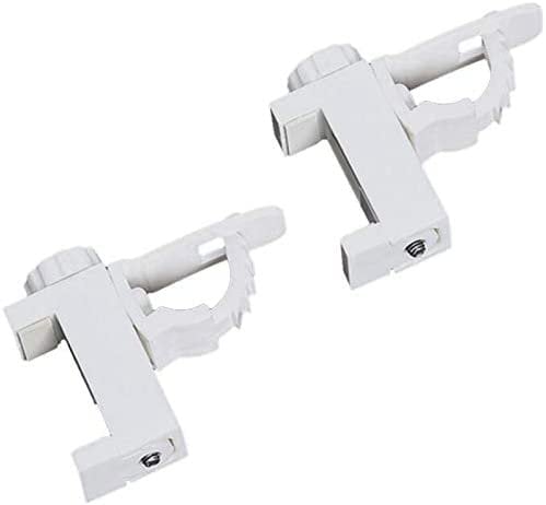 2Pcs Barre Transversale RéGlable Support De Pince et Crochet Tringle à Rideaux Support De Stockage De Serviette pour Organisateur