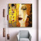 Gustav Klimt larmes d'or et baiser peintures sur toile Art mural photos imprimées peinture célèbre art classique décor à la maison 80x80cm (31.5x31.5in) avec Cadre