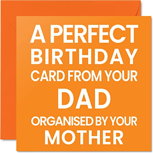 Funny Birthday Cards for Women and Men, Organised By | Joke Happy Birthday Cards for Son Daughter from Mum or Dad, Rude Son Gifts, 145mm Humour Bday Greeting Gift