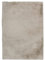 Linon Haven Lux Teppich aus weichem Kaninchenimitat, einfarbig, 90 x 150 cm, Hellgrau