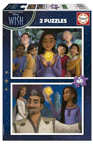 Educa - Puzzle 48 Teile für Kinder ab 4 Jahren | Disney Wish Puzzle, 2x48 Teile Puzzleset für Kinder ab 4 Jahren, Puzzleset, Kinderpuzzle (19741)