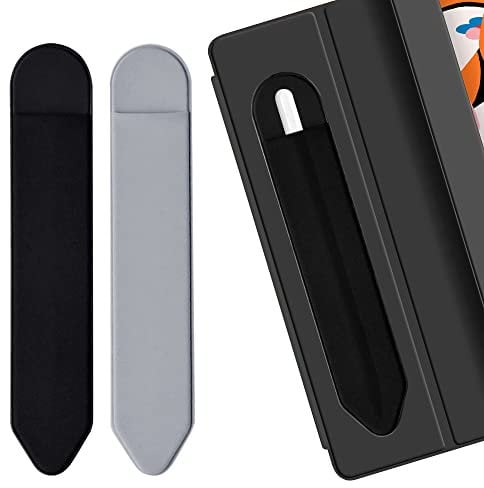 Funda para portalápices para Apple Pencil (1.ª y 2.ª generación) - 2 Estuches para lápices Ipencil, Accesorios para empuñadura de lápiz Estuches Protectores de bolígrafos de PU elásticos con Adhesivo