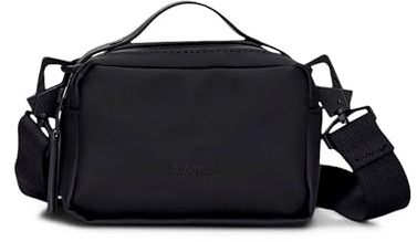 RAINS Unisex Waterproof Crossbody Bag, Sling Bag, Fanny Bag - Versatile Black Box Bag for Women & Men