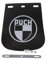 Schmutzfänger Kunststoff mit Puch Logo + Montagematerial passend für Puch Mofa, Moped, Mokick – 14x17 cm – Spritzschutz Schutzblech Schmutzlappen – nostalgisches Zubehör für Schutz & Optik