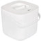 Dihl 7 Litre Indoor Kitchen Compost Caddy Bin, with Strainer and Odour Seal, 7L, Recycle Organic Waste, White