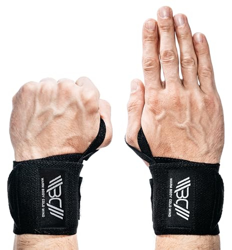 WARM BODY COLD MIND Wrist Wraps für Olympisches Gewichtheben, Handgelenkstütze für Fitness Weightlifting, Handgelenkbandage für Krafttraining Crossfit Bodybuilding, Handgelenk