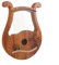 Arpa de lira, 19 cuerdas, arpa de lira de caoba, instrumento musical con llave de afinación de repuesto, incluye una llave de afinación (rueda de para ferris)