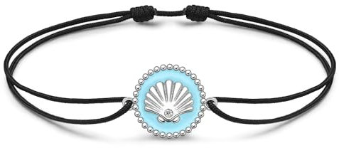 JENDEAR SHINE Fußkettchen für Damen 925er Sterlingsilber Muschel Fußkettchen, Verstellbare Handgemachte Seilkette, Niedlicher Sommer Strand Fußkettchen Schmuck