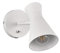 lightling Wandlampe Eduard, Wandspot Strahler, mit Schalter, schwenkbar, IP20 Indoor, exkl. 1 x E27 max. 10W, Höhe 16 cm, Breite 11 cm, Metall, weiß