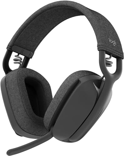 Logitech Zone Vibe 100 leichte kabellose Over-Ear-Kopfhörer mit Mikrofon mit Geräuschunterdrückung, Mac/PC, Grau