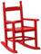 vidaXL Schaukelstuhl für Kinder Rot Massivholz Pappel, Gartenstuhl, Outdoor Stuhl, Outdoor Schaukelstuhl, Terrassenstuhl, Garten Schaukelstuhl