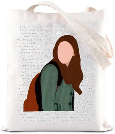 FOTAP Twilight Merch Twilight Girly Tote Bag Bookish Gifts Bella Fan Geschenk Vampir Liebhaber Geschenk Bella Inspire Handtasche, Twilight Girly T