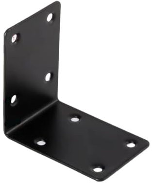 GIAYEU Furniture Corner Connector,4pcs Stainless Steel Black Corner Code Fixed Bracket Laminate Bracket L Shape Straight Corner Code Triangle Bracket 70 * 70 * 49mm