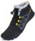 Mabove Barfußschuhe Winterstiefel Herren Damen Traillaufschuhe Warm Gefüttert Winterschuhe Schneestiefel (Schwarz-Gelb,40 EU)